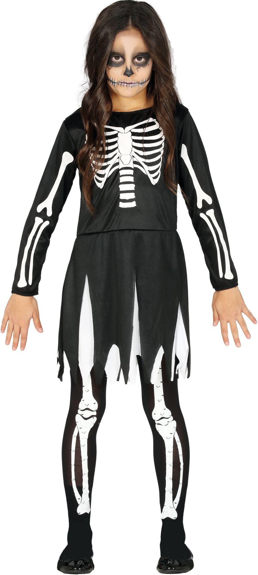 Halloween skeletten kostuum meisje