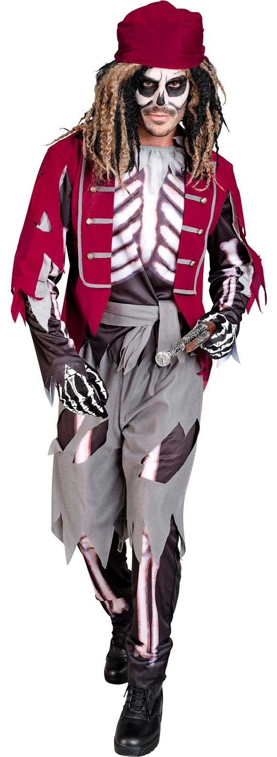 Halloween Skull Pirate Kostuum Heren