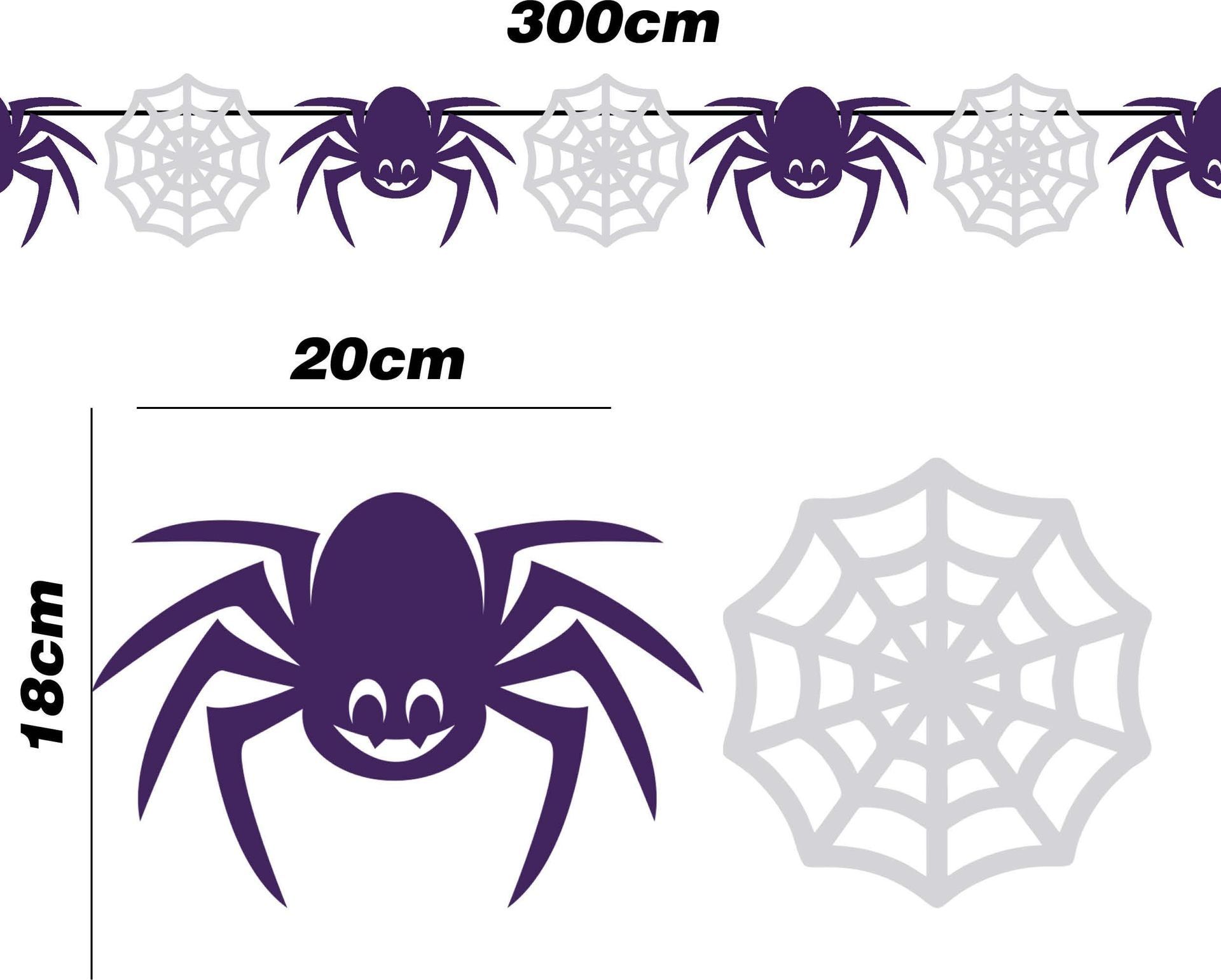 Halloween Spinnen en Spinnenweb Slinger