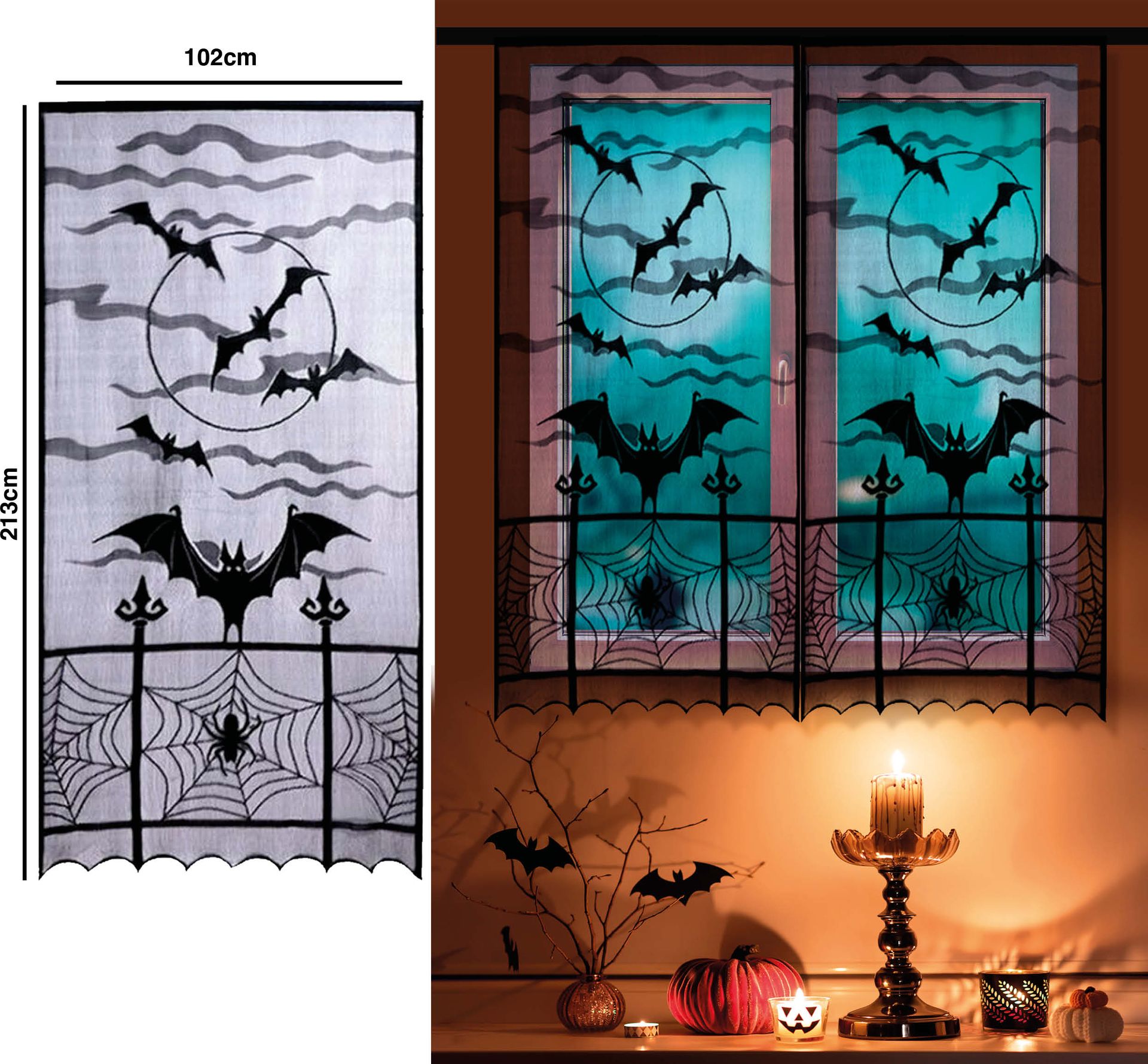 Halloween Spook Kasteel Raamdecoratie