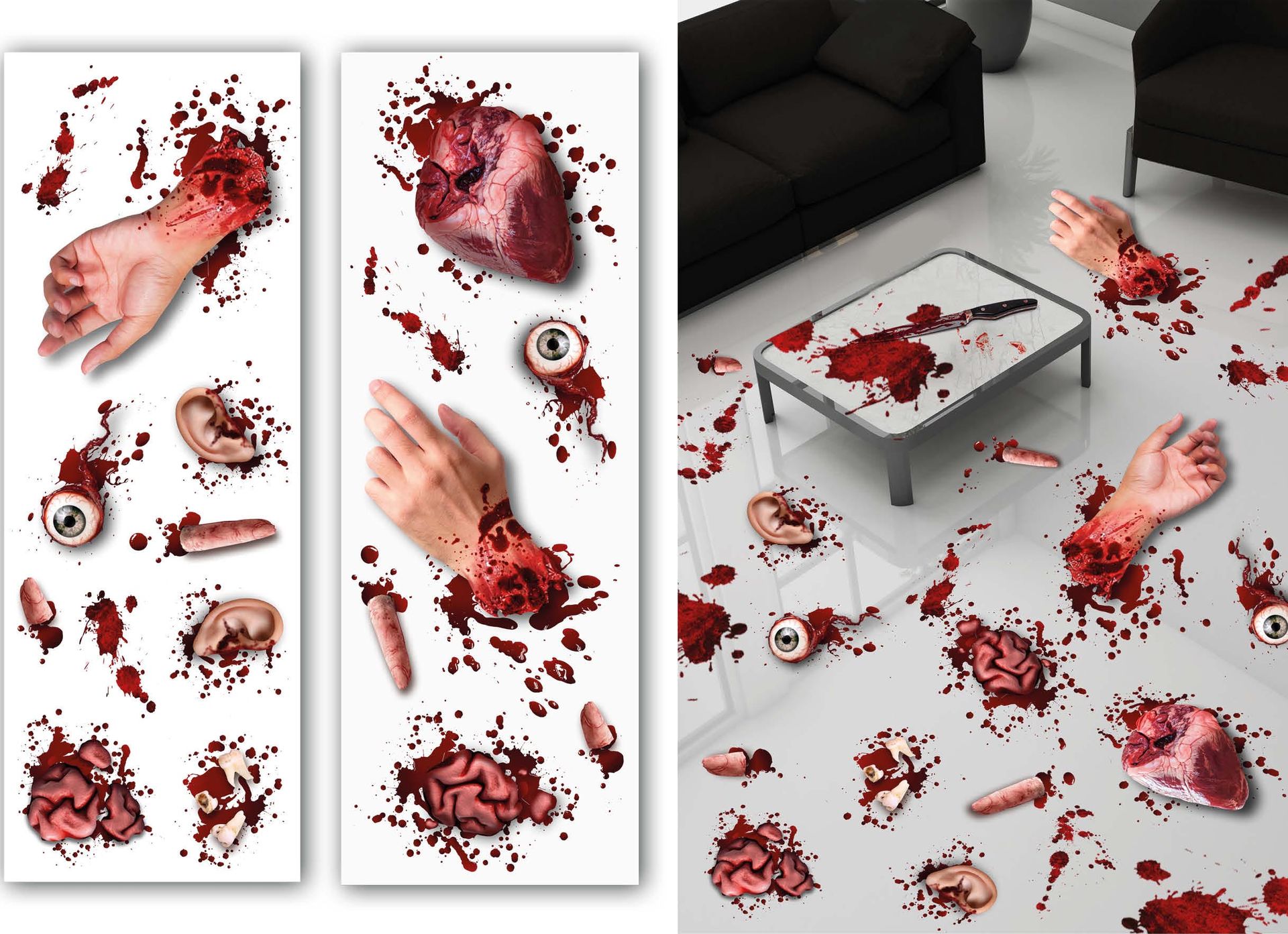 Halloween Stickers Afgehakte Lichaamsdelen