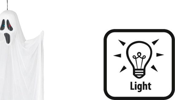 Halloween Verlichte Witte Geest Hangdecoratie