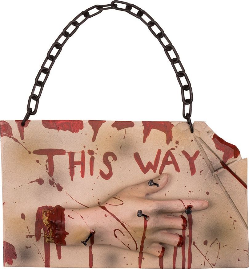 Halloween Wegwijsbordje This Way