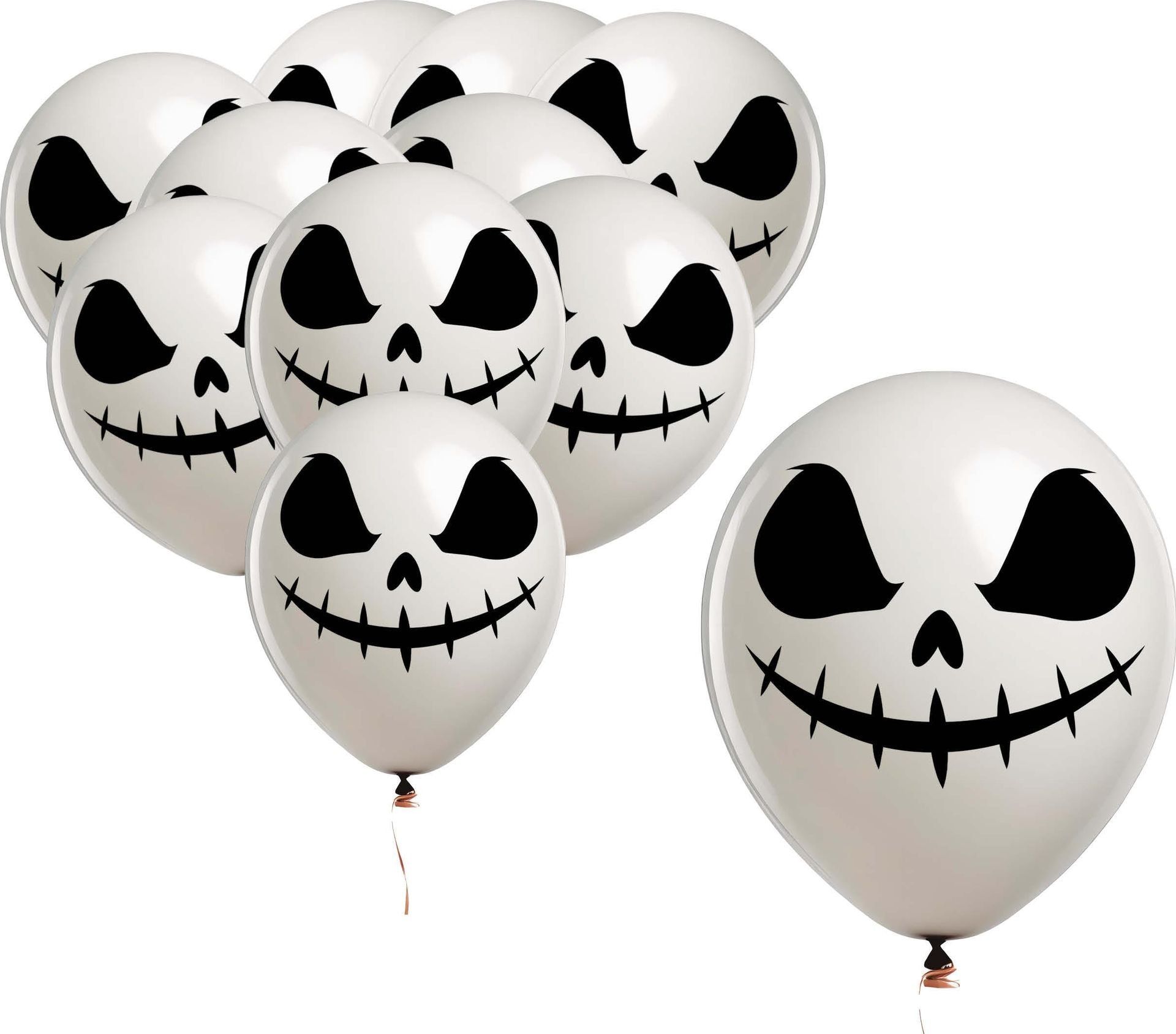 Halloween Witte Spoken Ballonnen 30cm