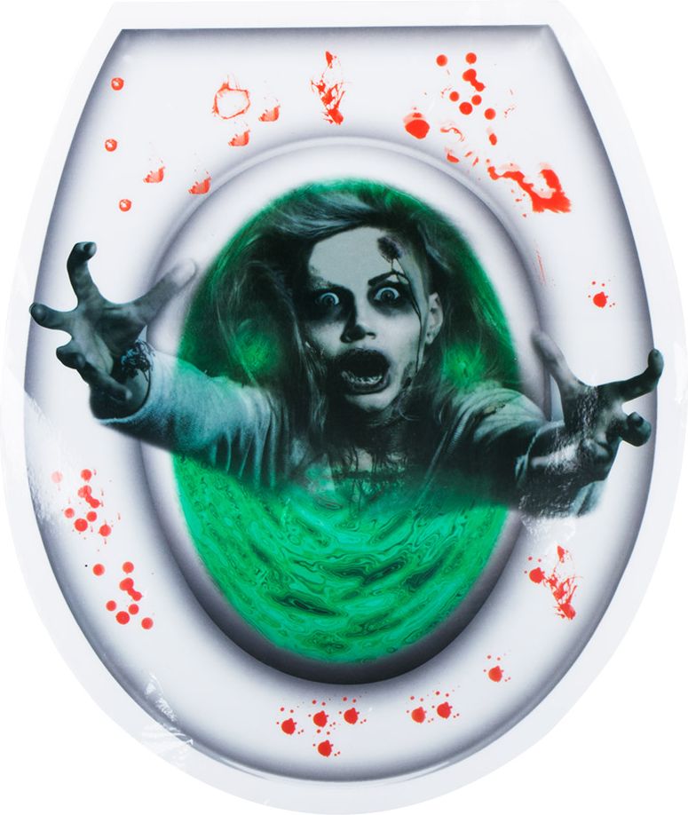 Halloween zombie geest toilet sticker