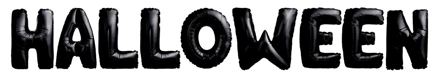 HALLOWEEN zwarte folieballon letters 40cm