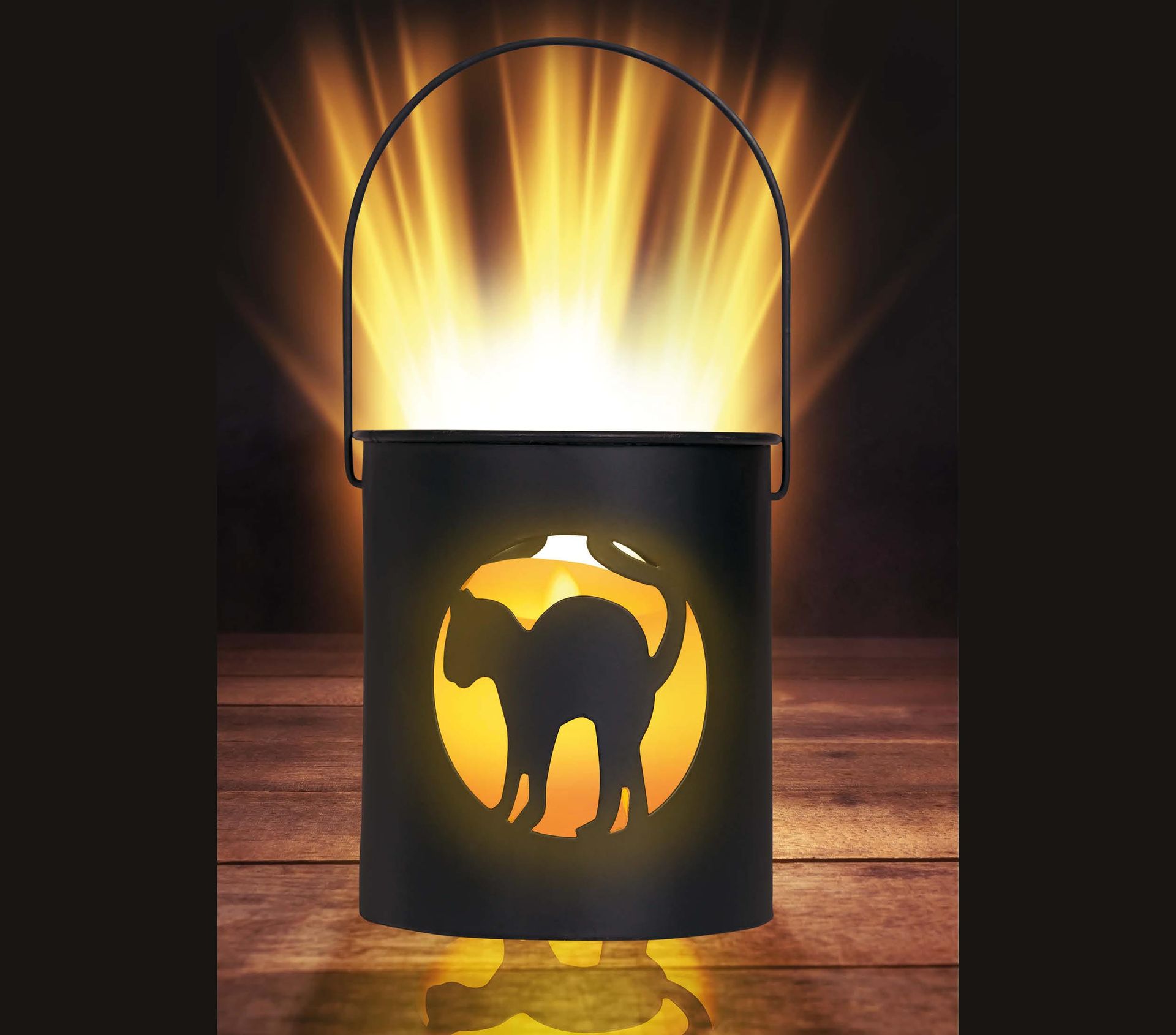 Halloween Zwarte Kat Lantaarn Led Licht