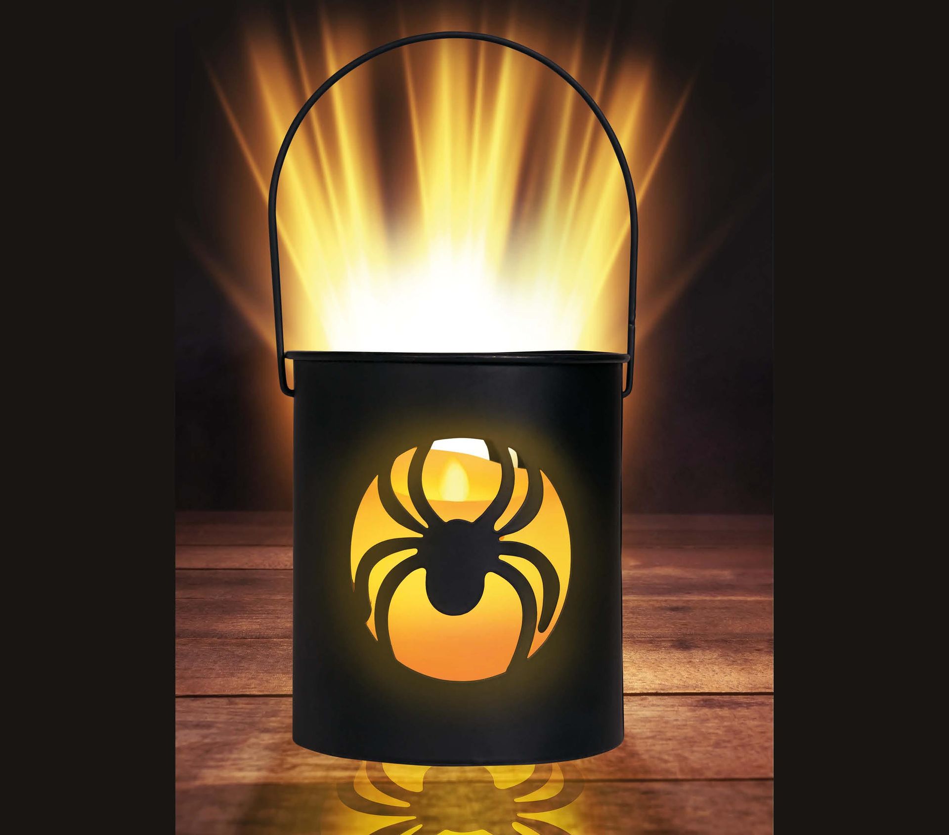 Halloween Zwarte Spin Lantaarn Led Licht