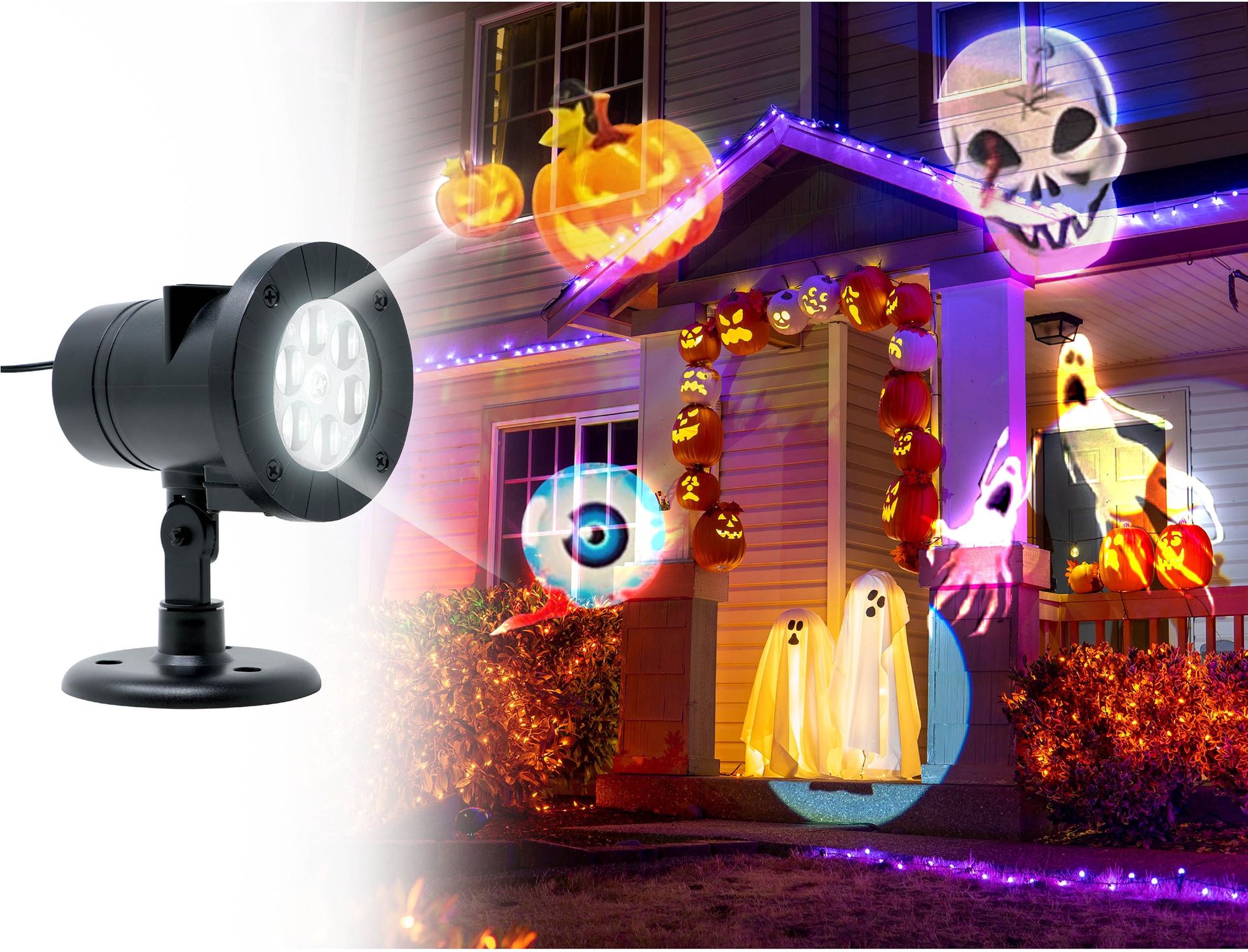 Halloweenfiguren Buiten Projector