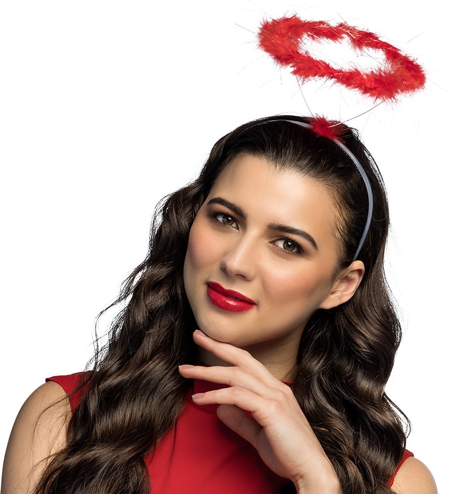 Halo Diadeem Halloween Rood Dames