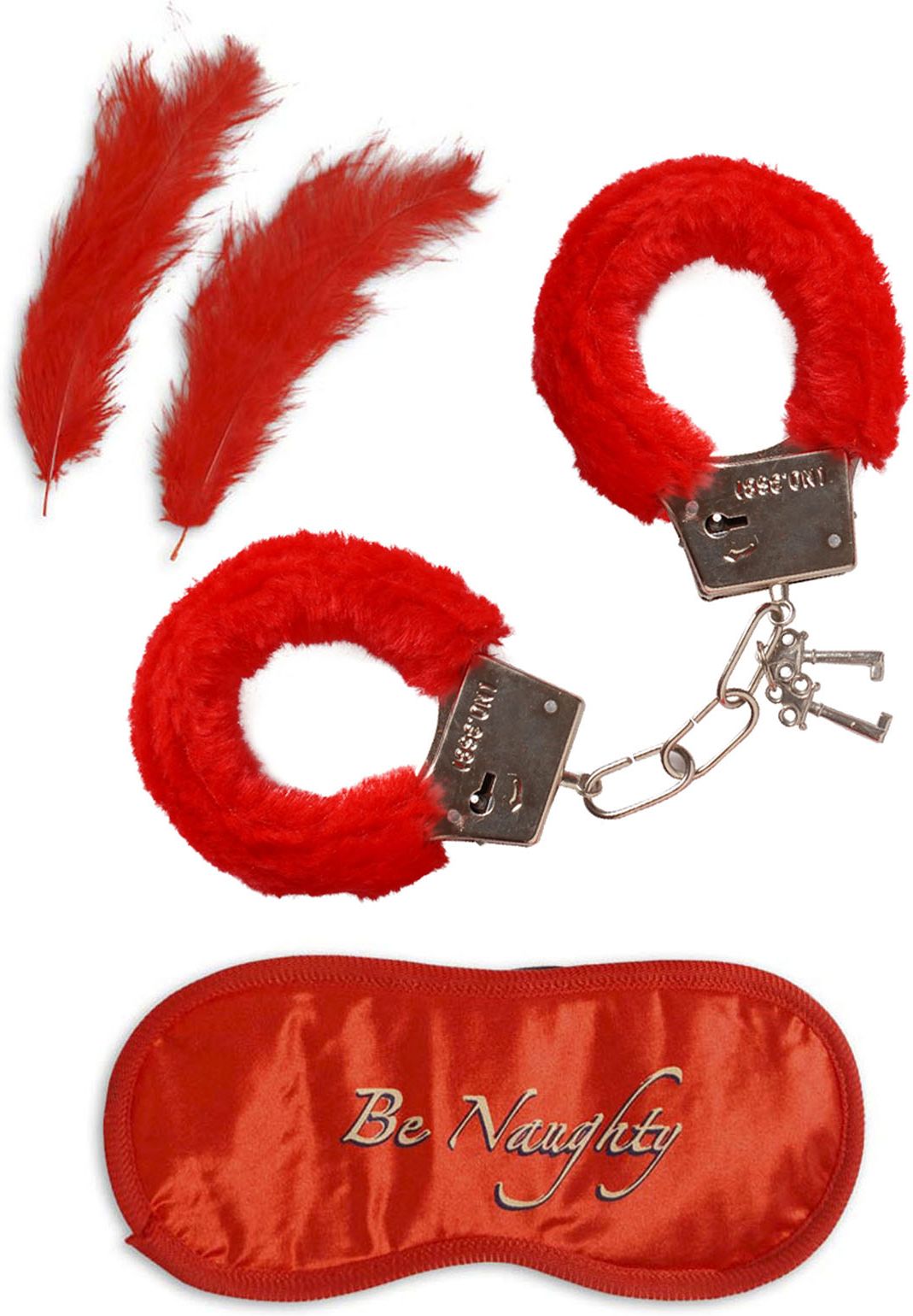 Handboeien, Blinddoek en 2 Veren