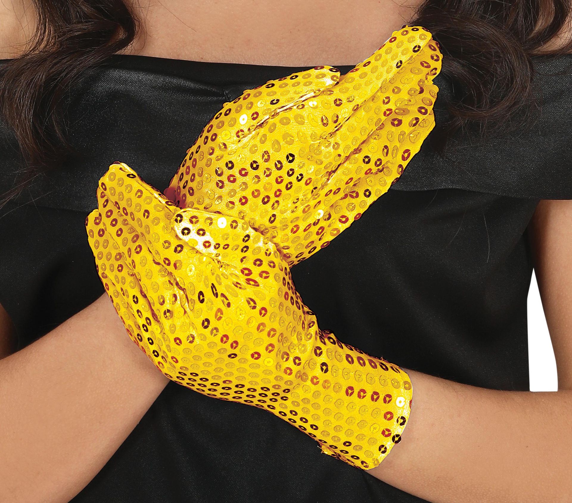 Handschoenen Goud Geel met Pailletten