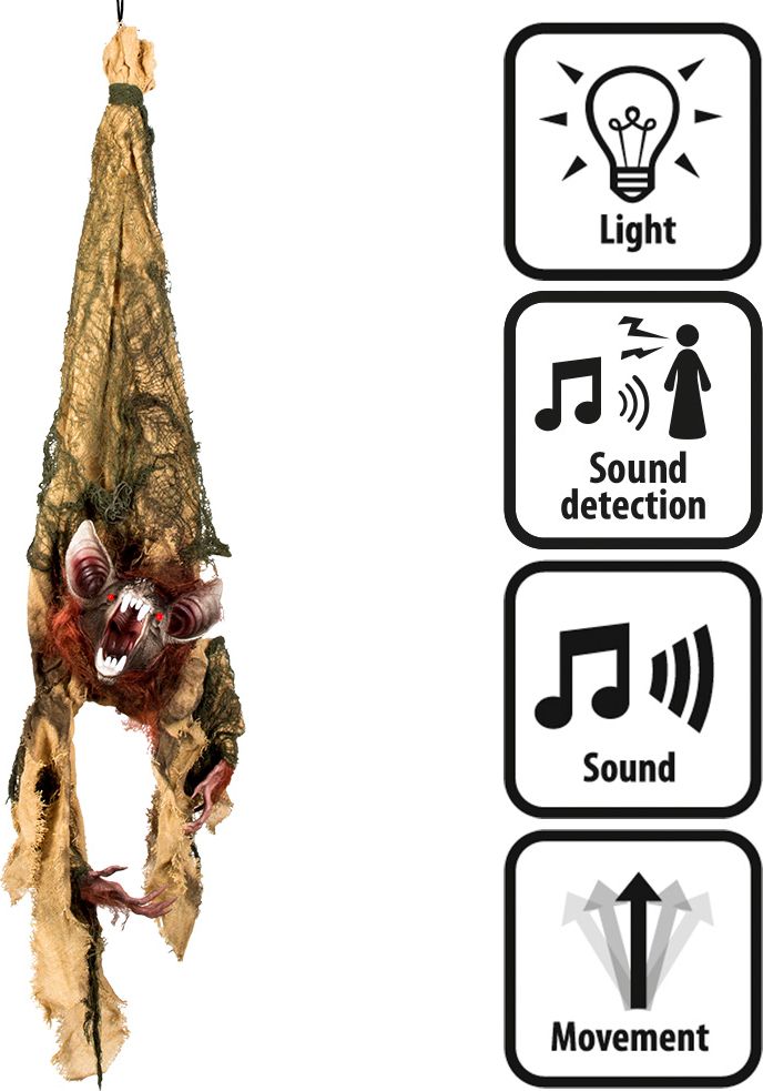 Hangende Boze Vleermuis Bewegend