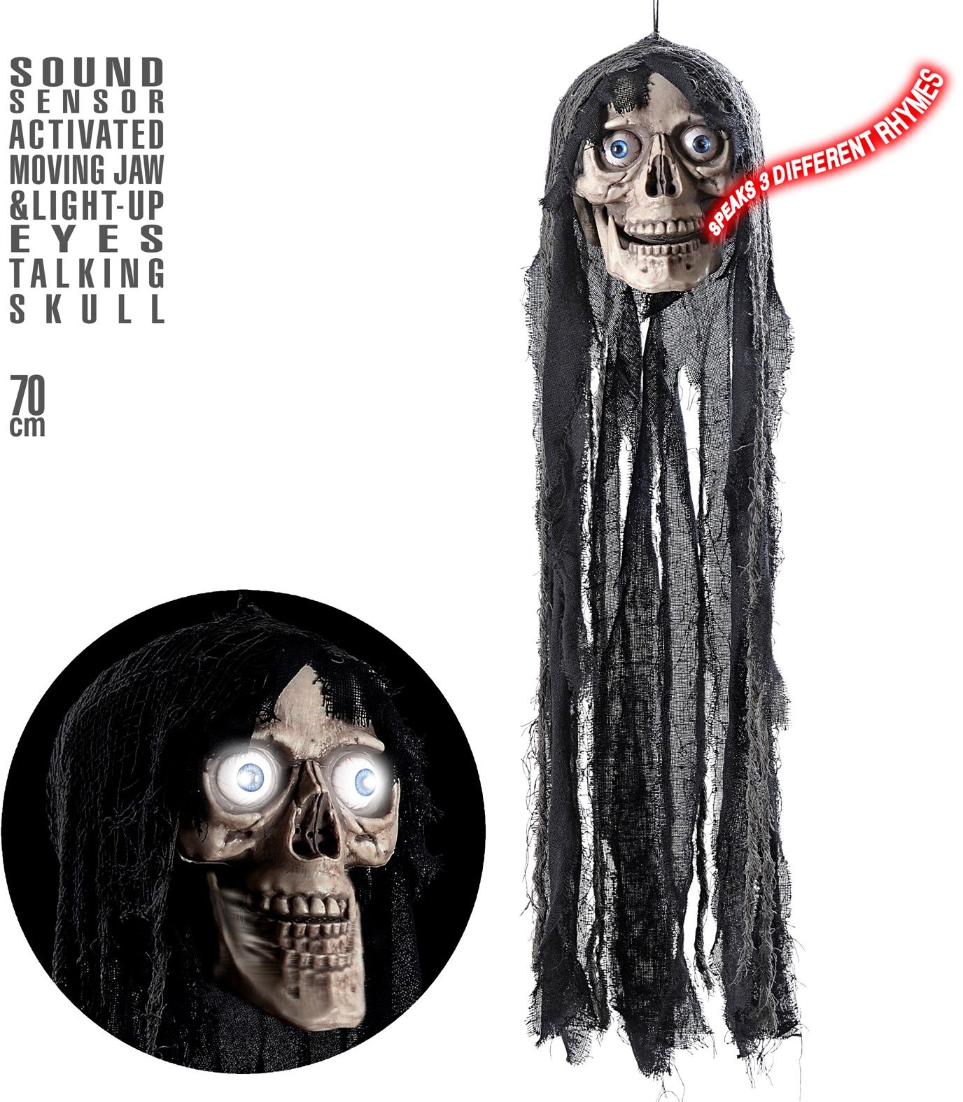 Hangende Schedel met Oogverlichting