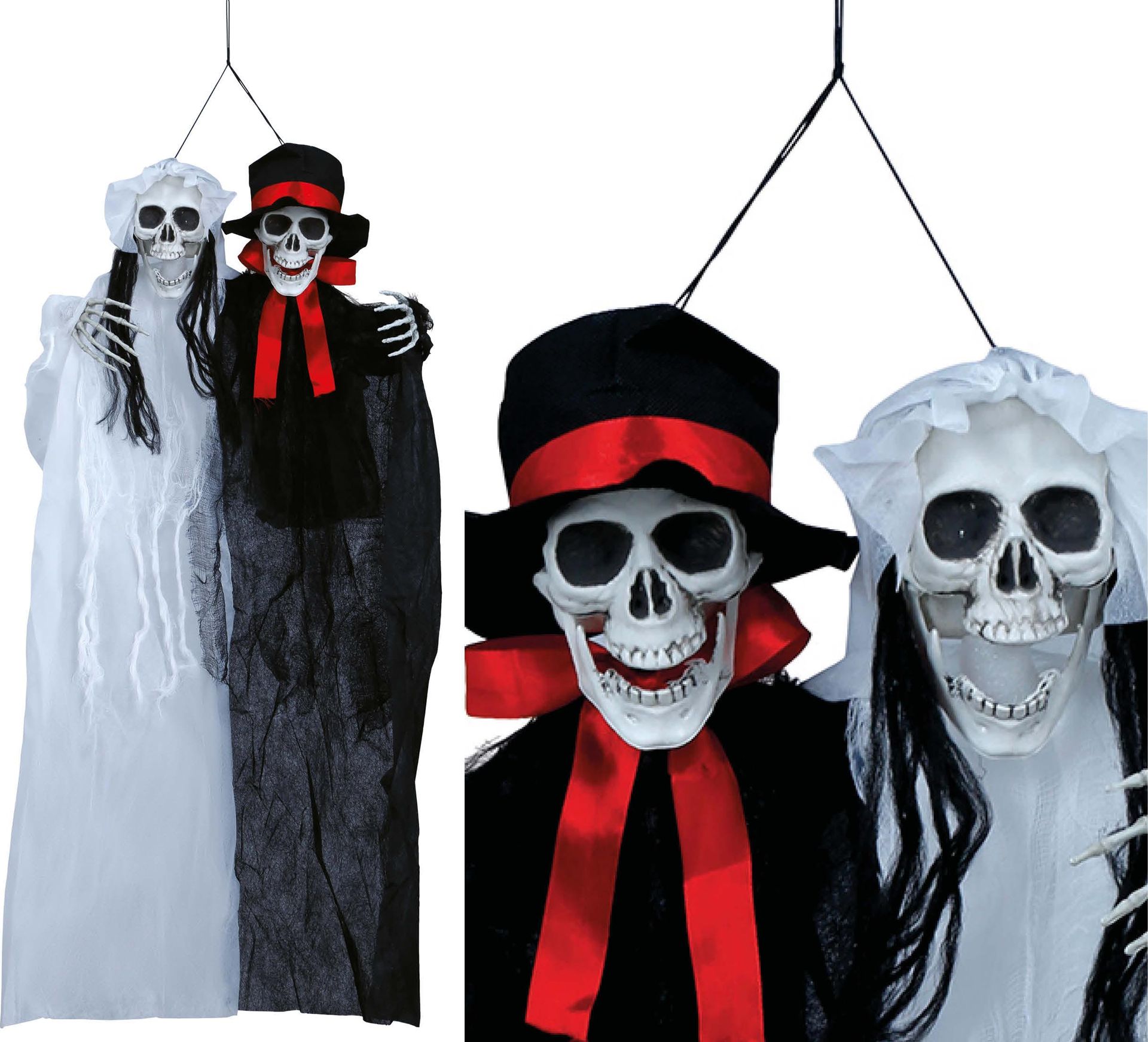 Hangende Skelet Bruidspaar Halloween