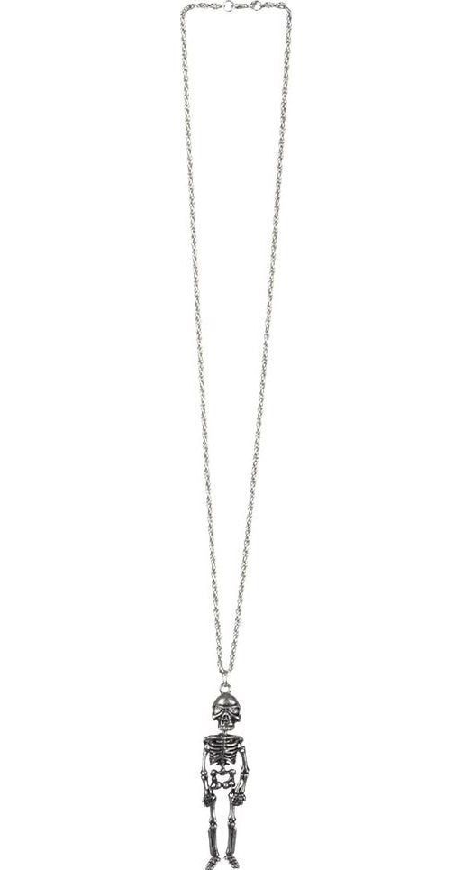 Hangende Skelet Ketting Zilver