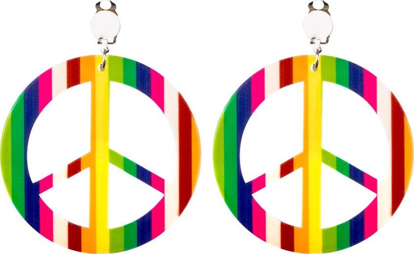 Happiness Peace Teken Oorbellen