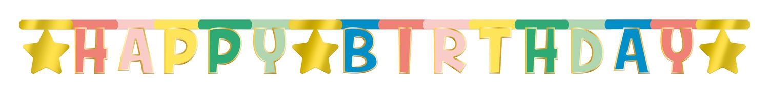 Happy Birthday Letterslinger Gekleurd