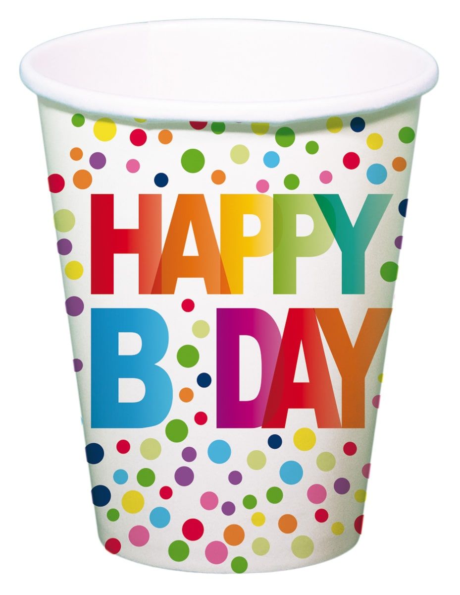 Happy Birthday Stippen Wegwerp Bekers