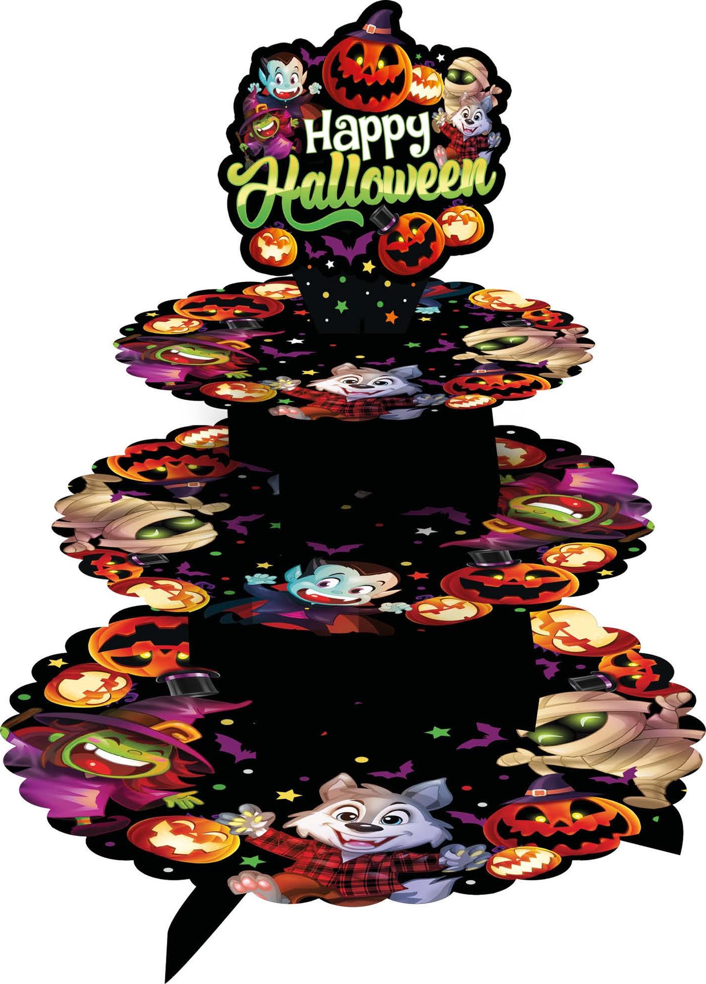 Happy Halloween Monsters Etagere