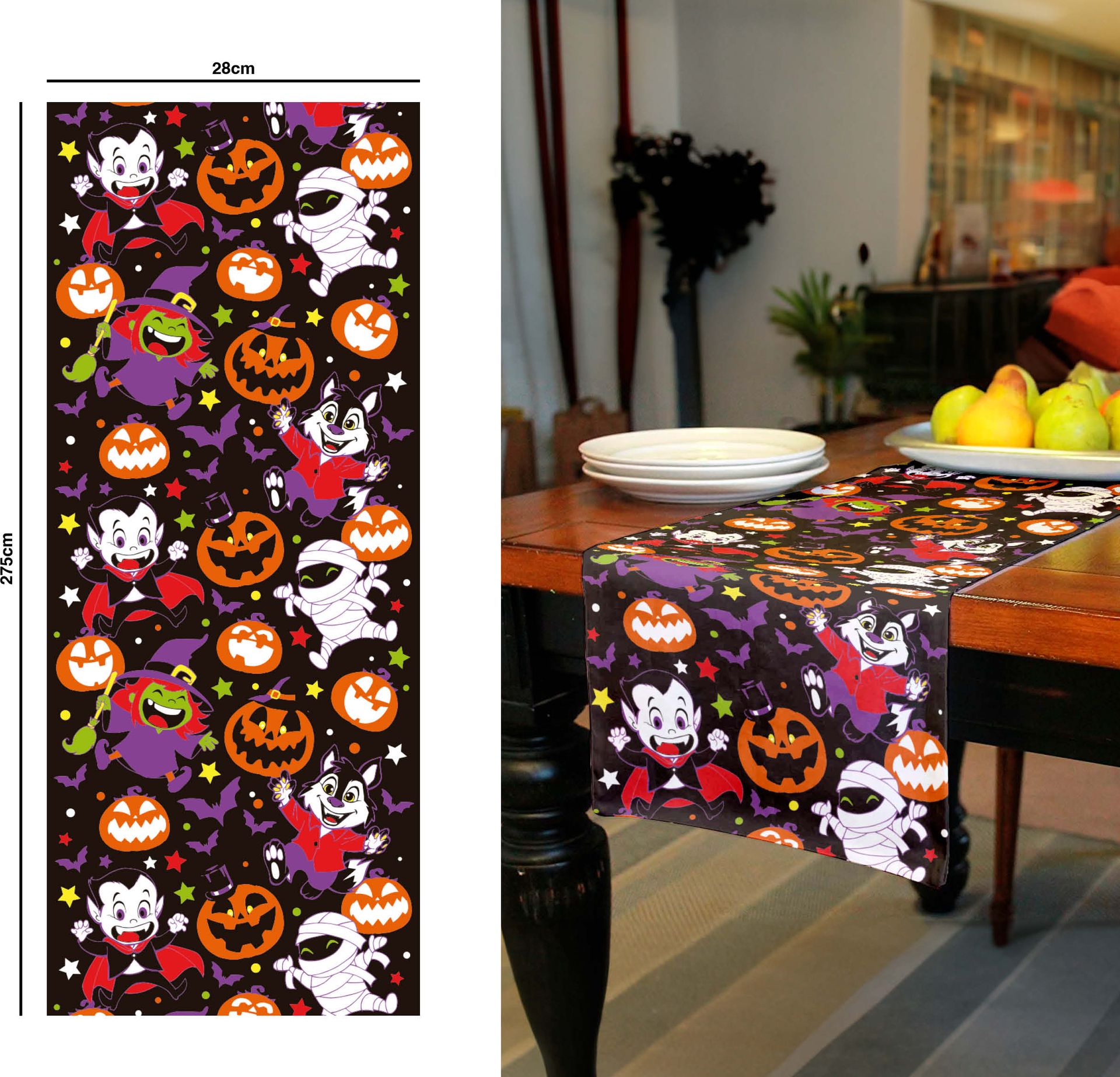 Happy Halloween Monsters Tafelloper