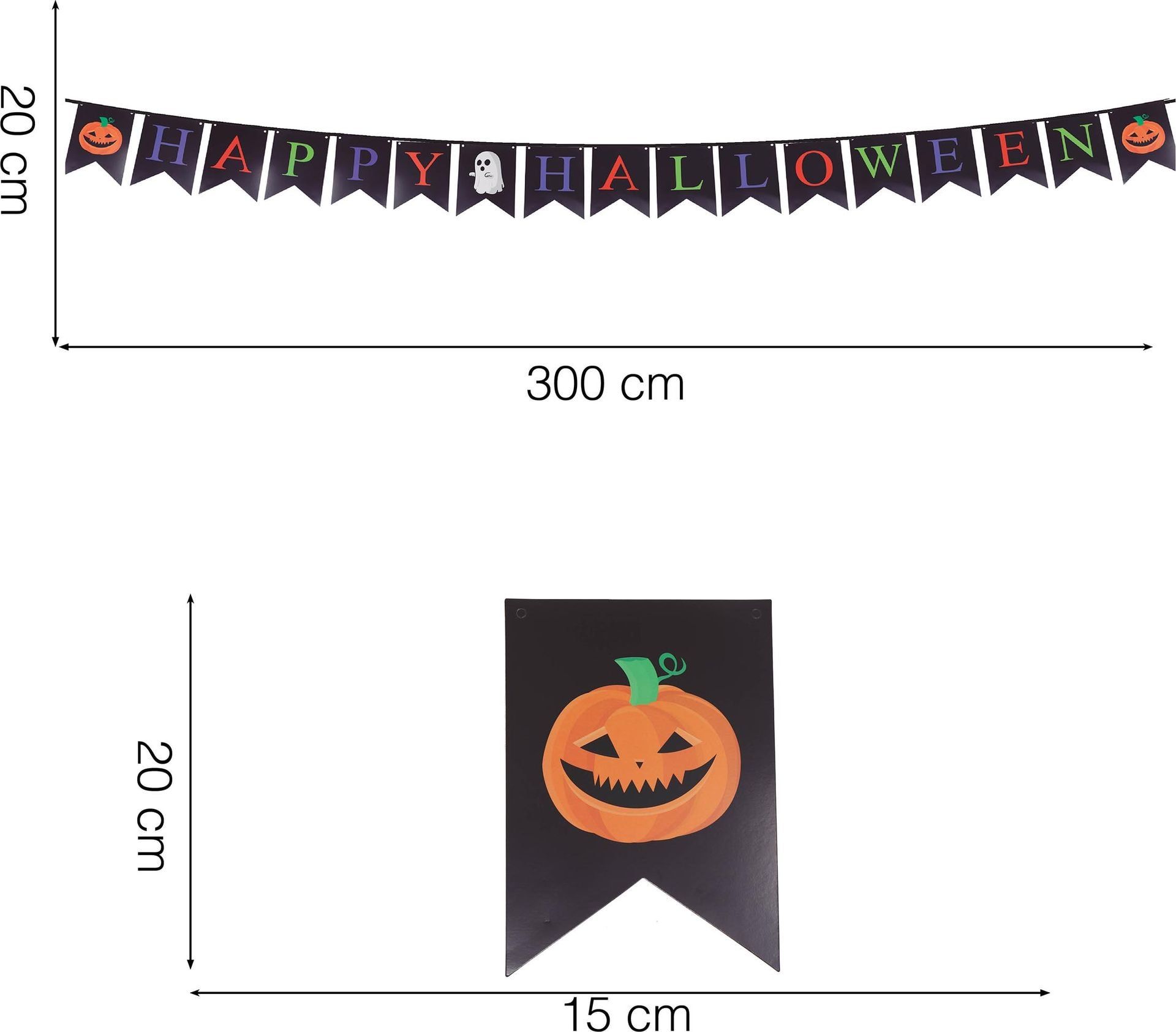 Happy Halloween Pompoen Vlaggenlijn