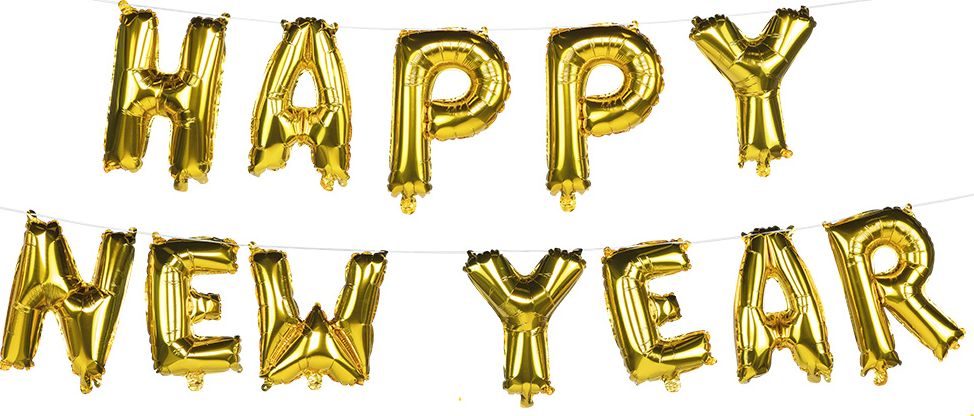 Happy New Year' Folieballonslinger 8M