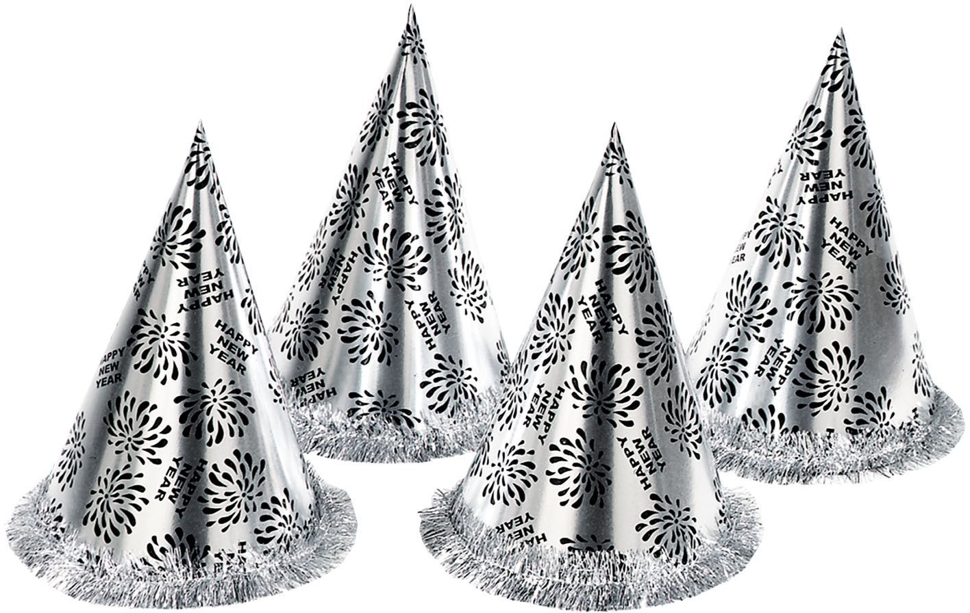 Happy New Year Puntmuts Zilver