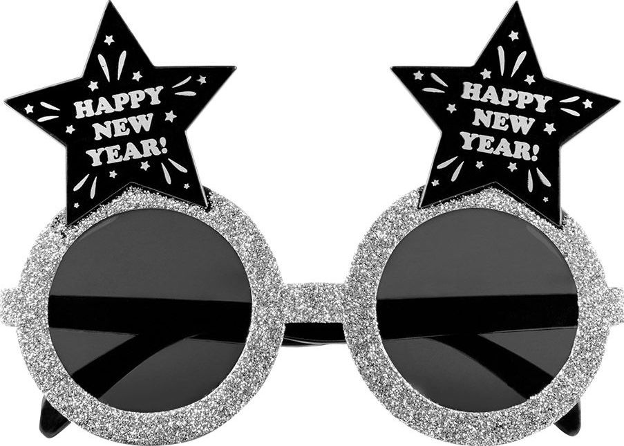 Happy New Year' Zilveren Bril