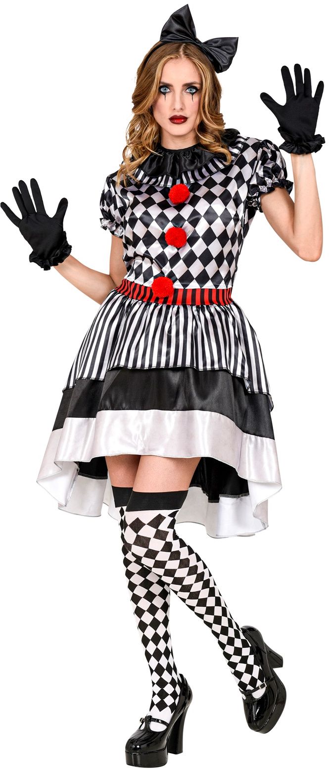 Harlekijn Mime Kostuum Dames