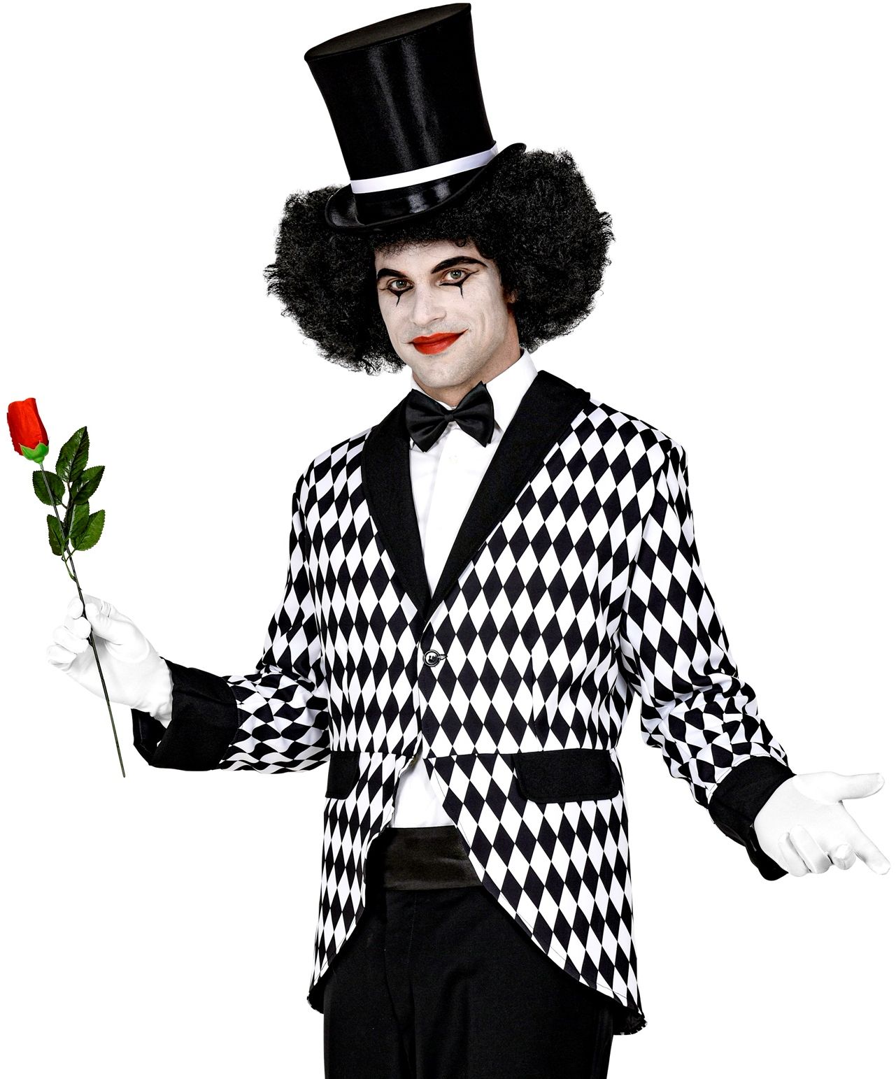 Harlekijn Zwart Wit Slipjas Heren