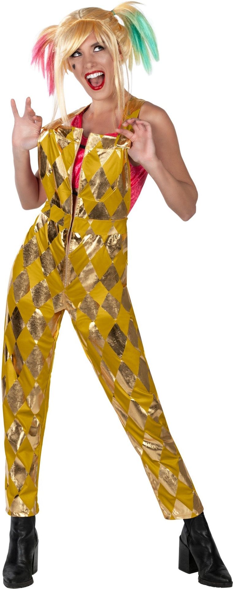 Harley Quinn Birds of Prey Jumpsuit Goud Dames
