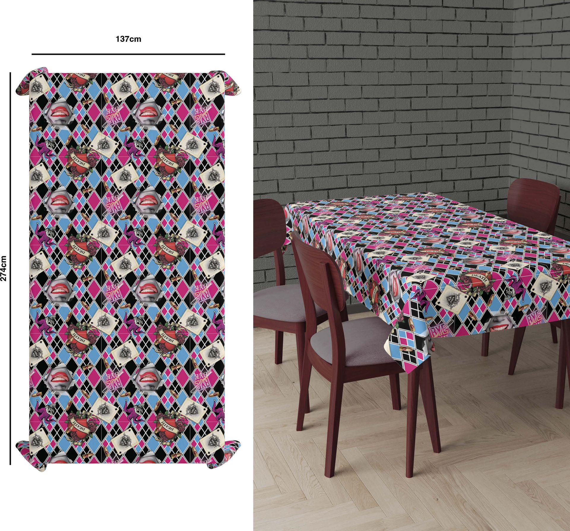 Harley Quinn Danger Tafelkleed