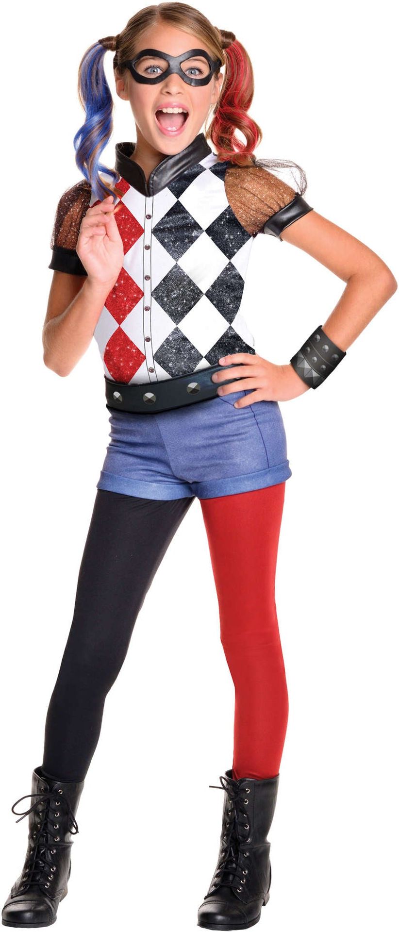 Harley Quinn Deluxe Kostuum Meisjes DC Super Hero Girls