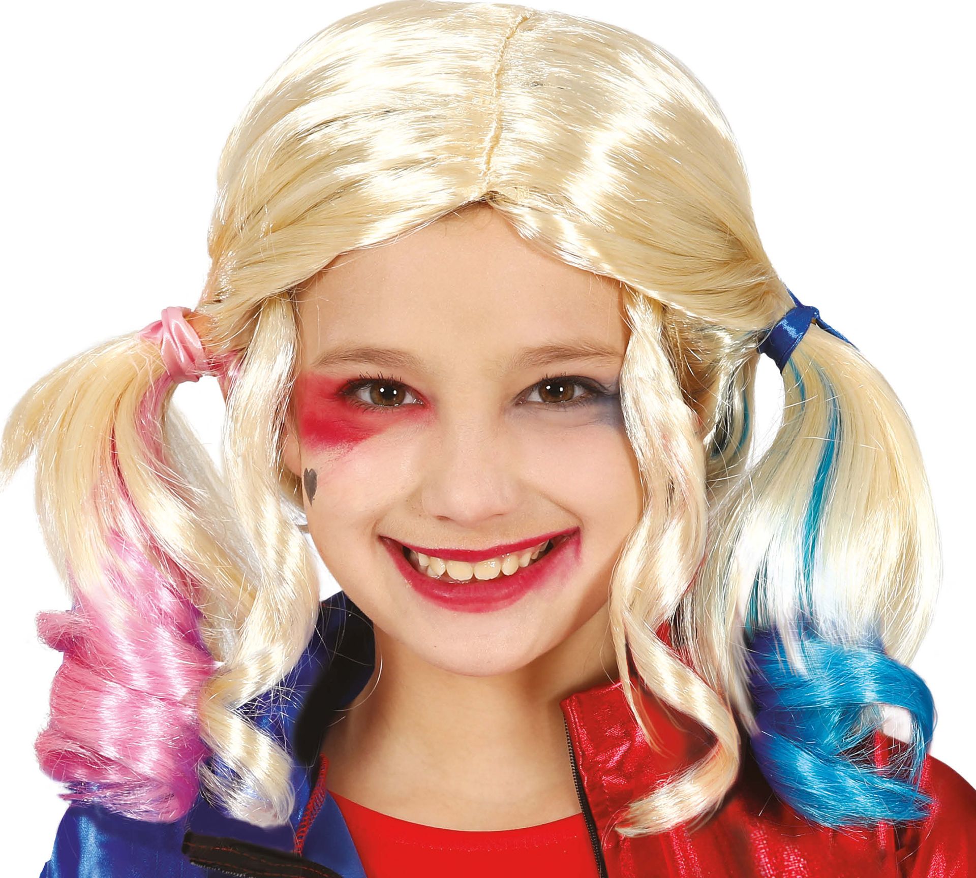 Harley Quinn met Staartjes Pruik Kind