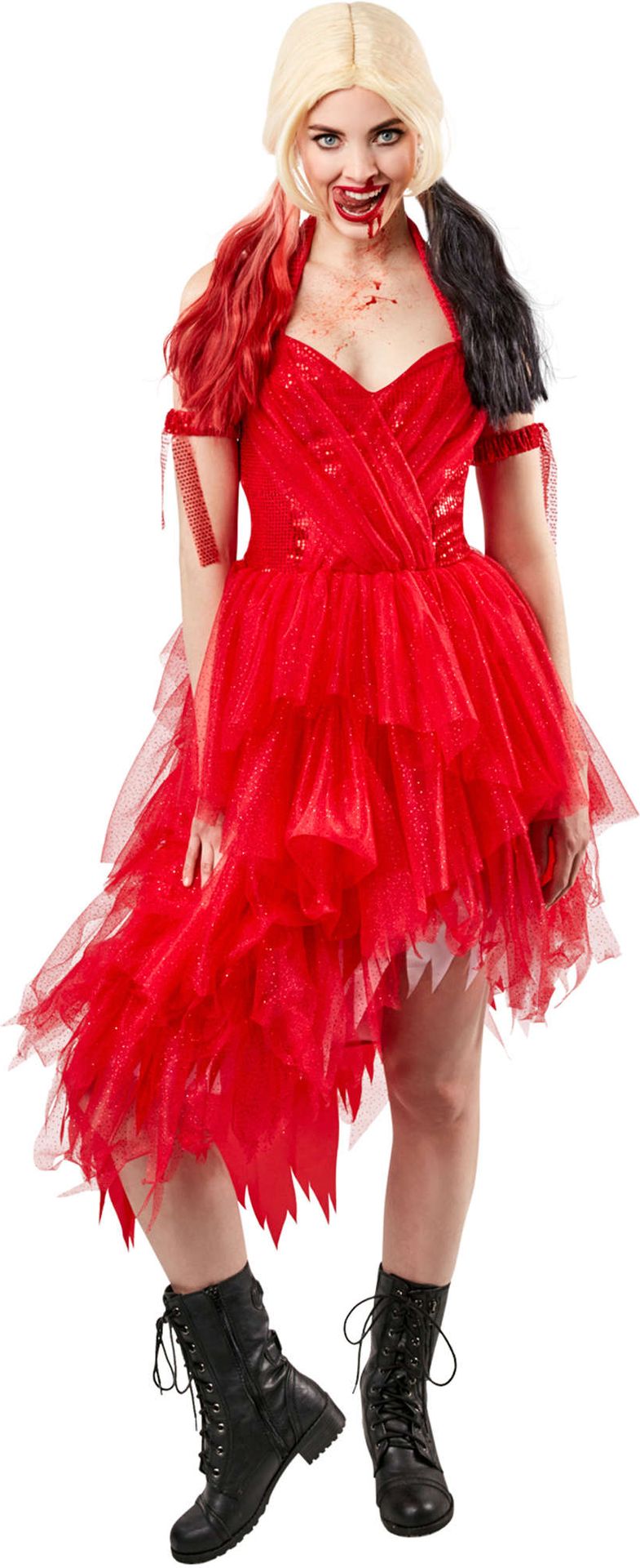 Harley Quinn Rood Jurk Volwassenen Dames