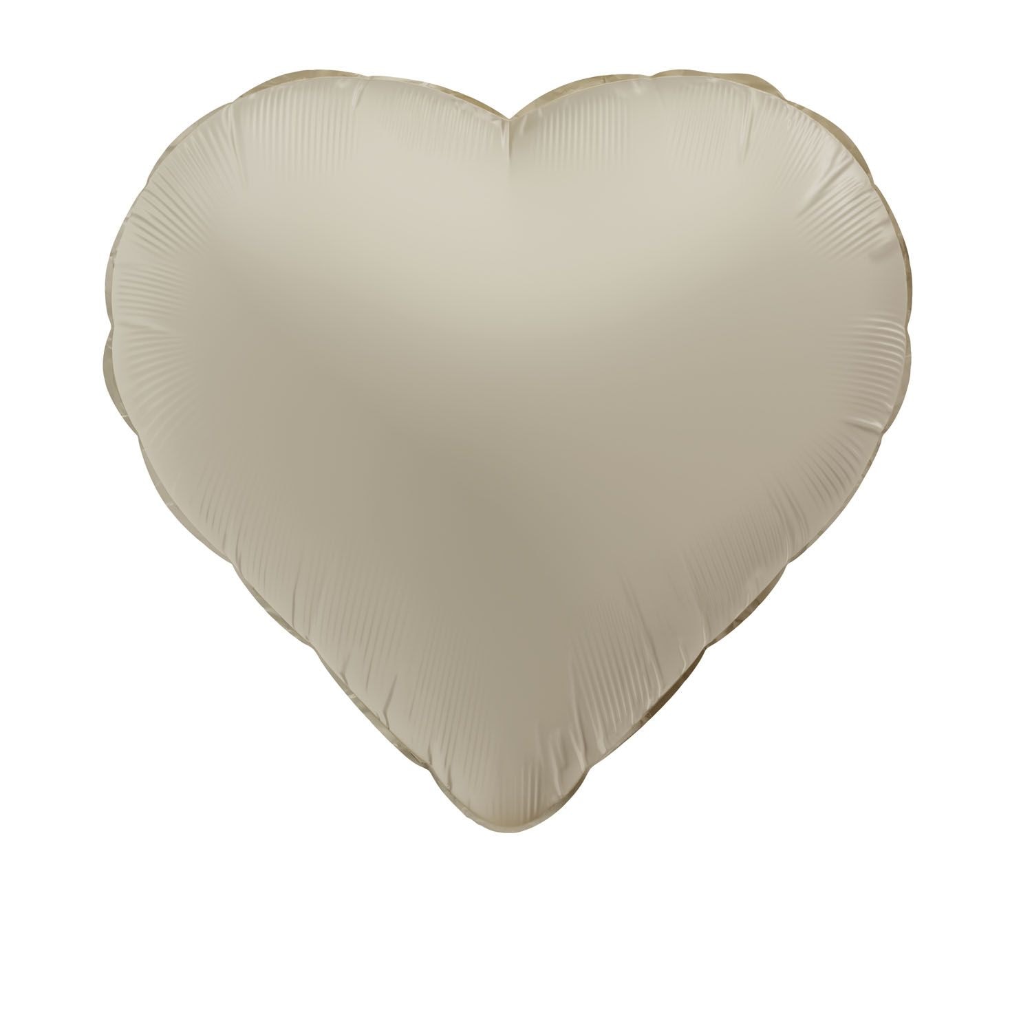 Hart Folieballon Crème Wit 45 cm