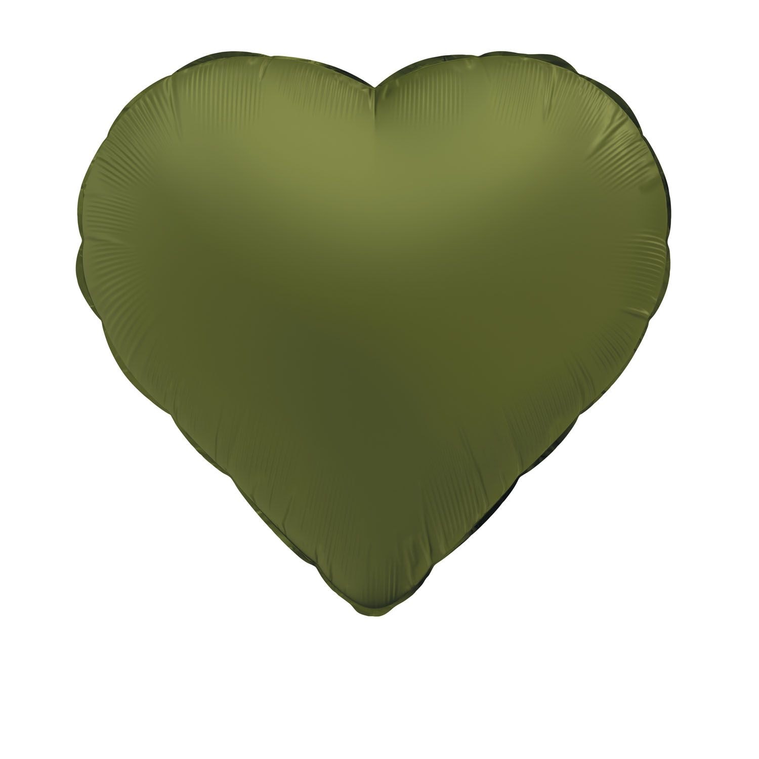 Hart Folieballon Olijfgroen 45 cm