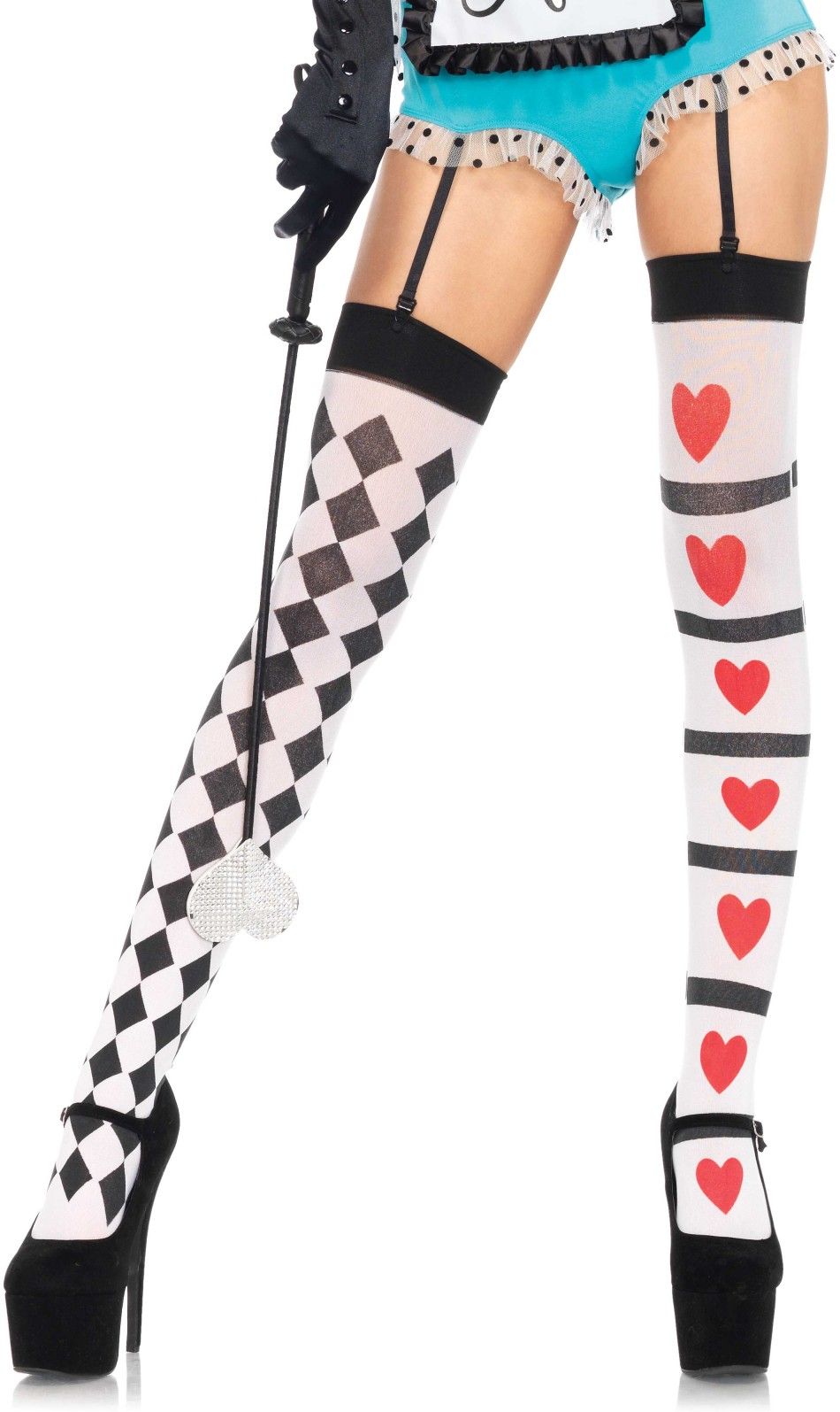 Harten en Harlekijn Kousen