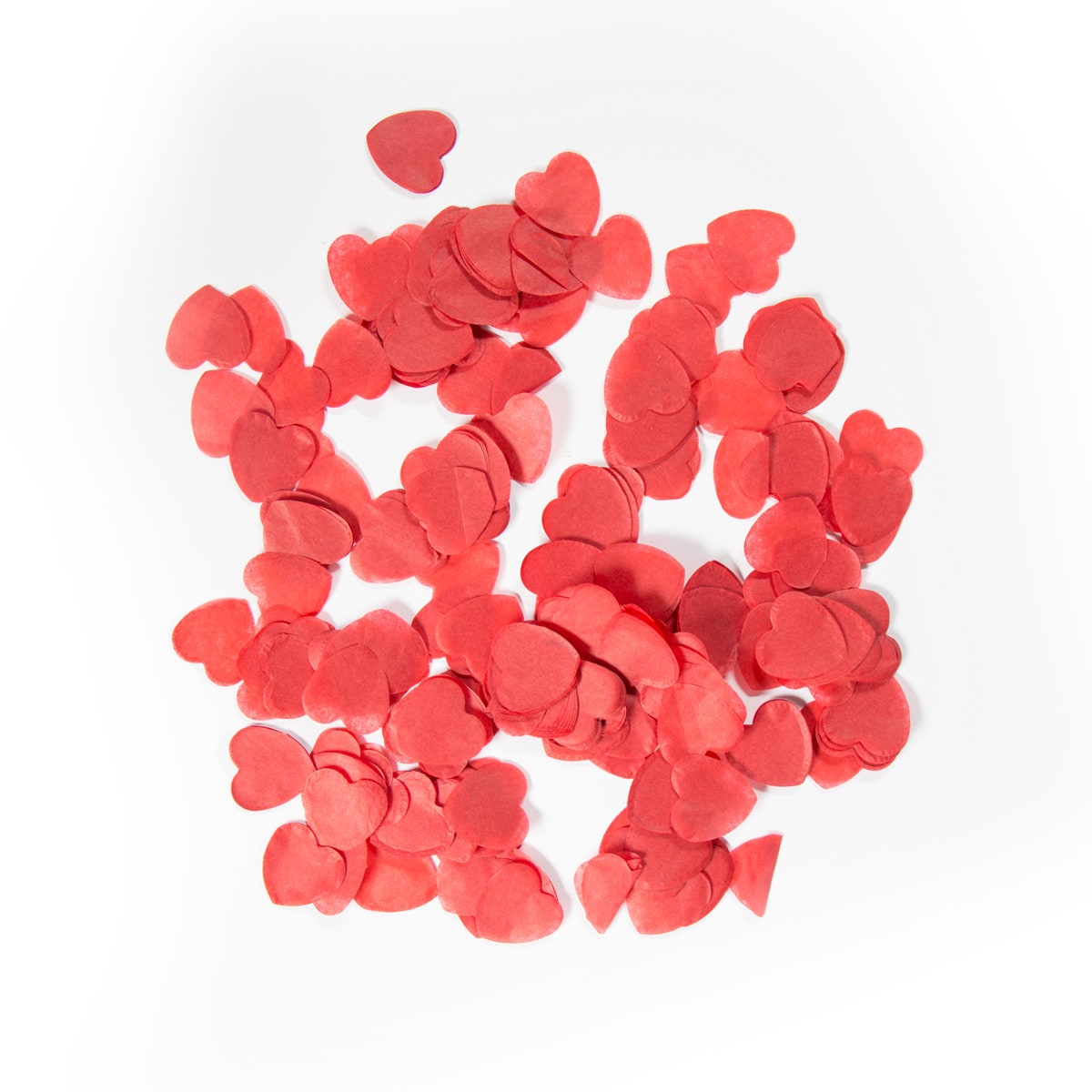 Hartjes confetti groot 14 gram rood