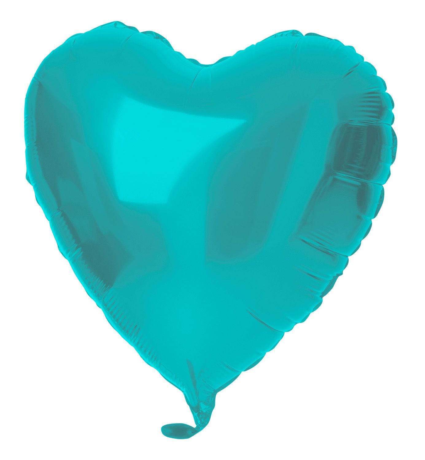 Hartvorm folieballon 45cm aqua blauw