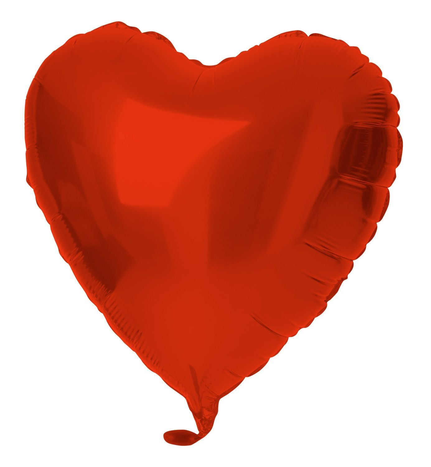 Hartvorm folieballon 45cm metallic rood
