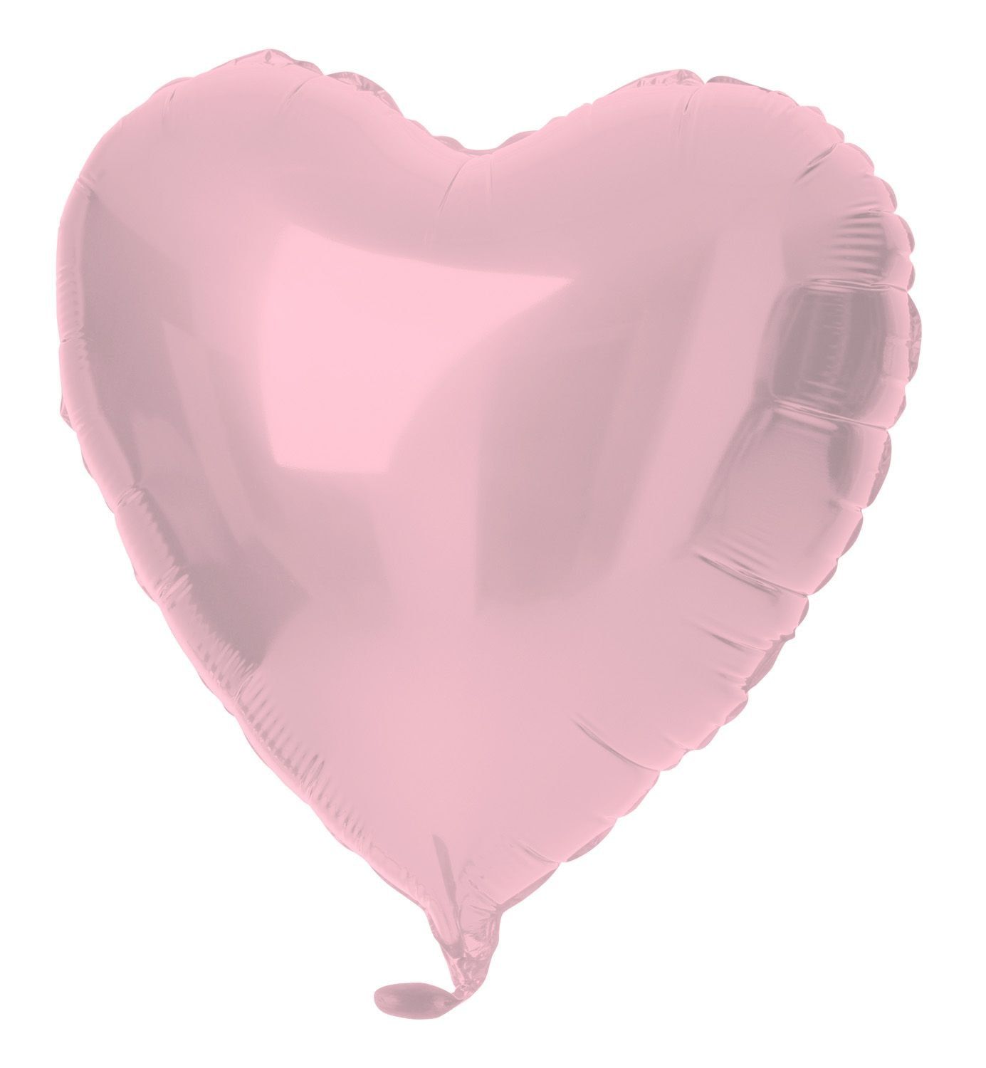 Hartvorm folieballon 45cm pastel roze