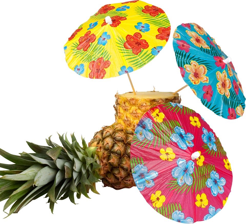 Hawaii thema parasolletjes