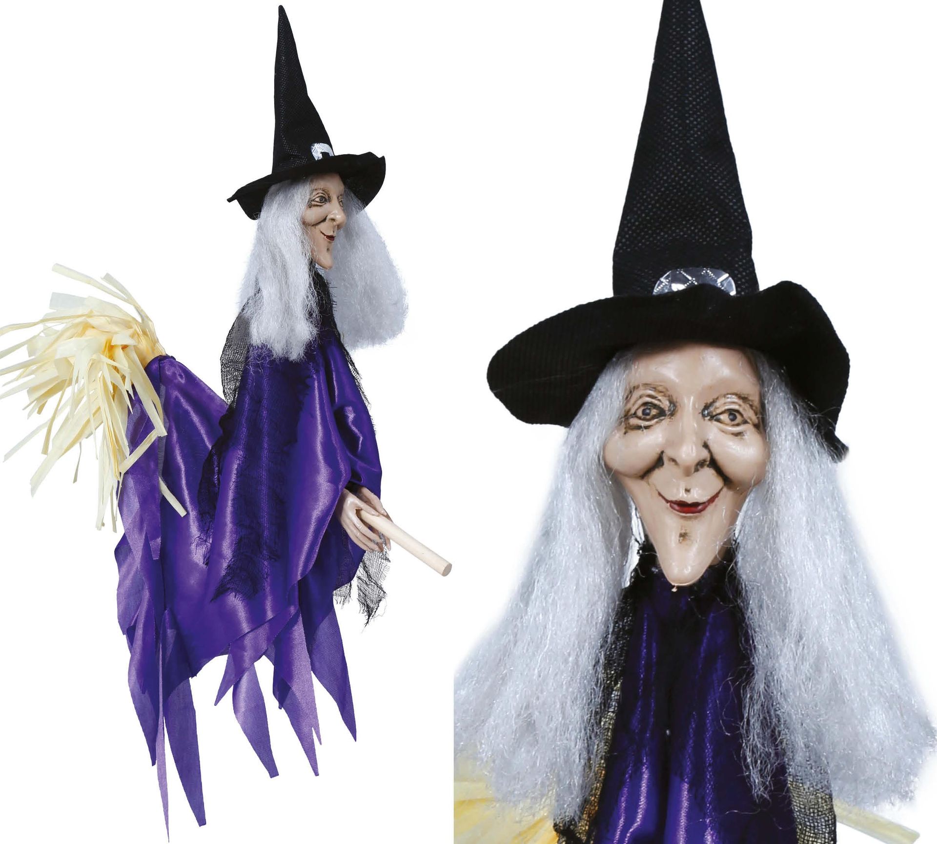 Heks met Bezem Halloween Hanger