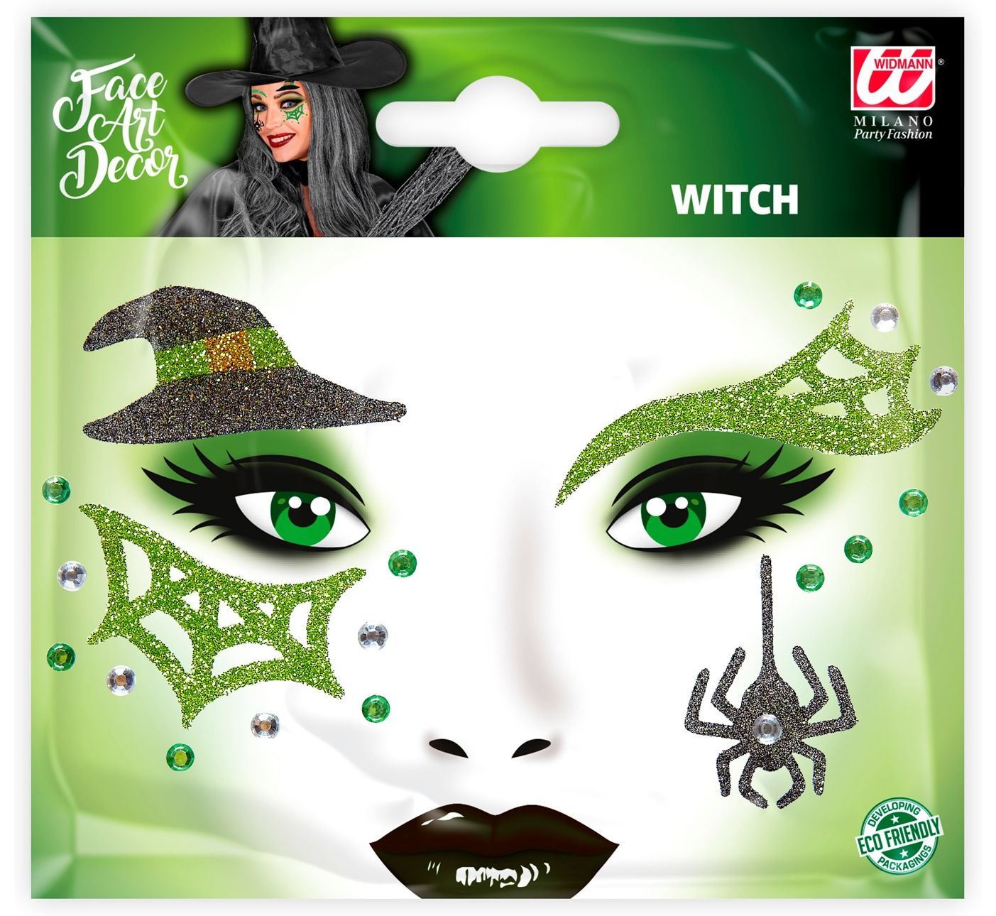 Heks Schmink Gezicht Glitters