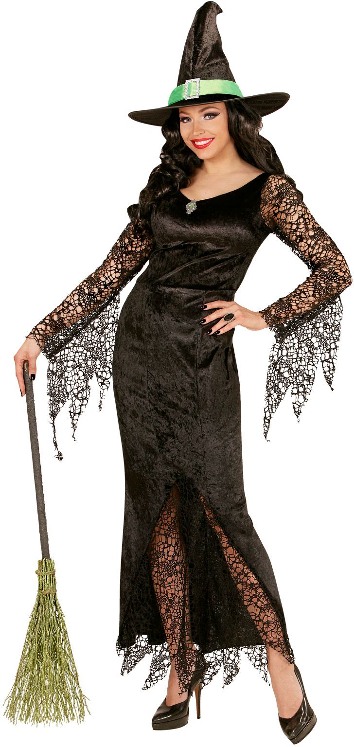 Heksen Jurk Groene Band