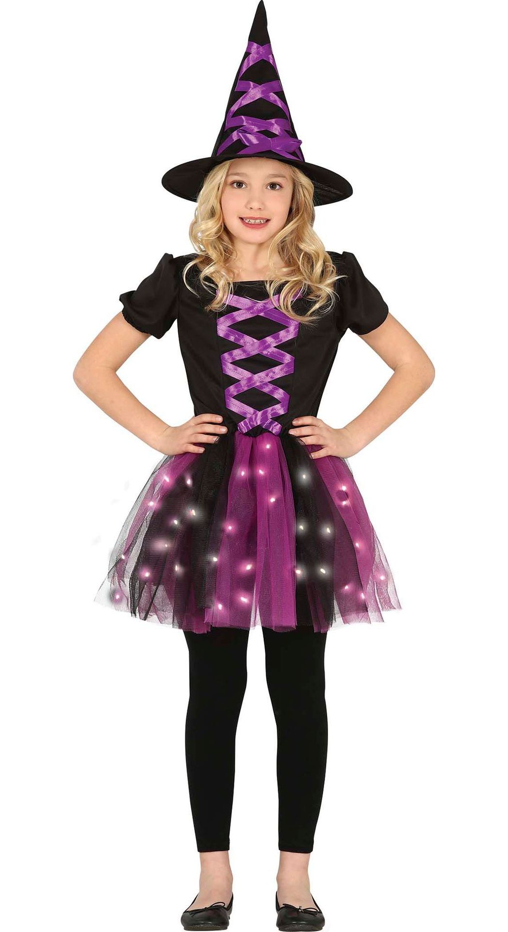 Heksen Jurkje Kind met Led Lichtjes