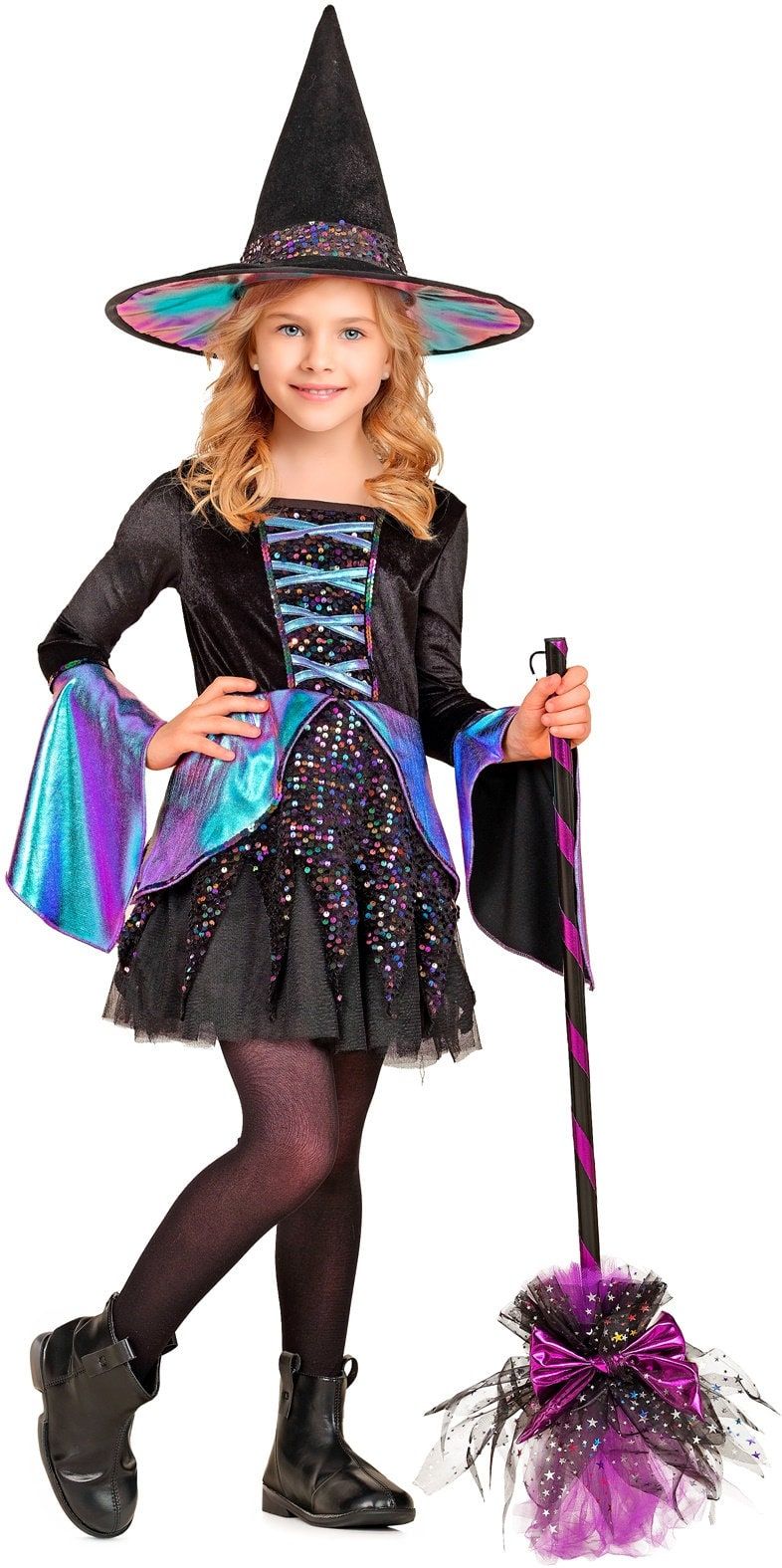 Heksen Kostuum Gekleurd Meisjes