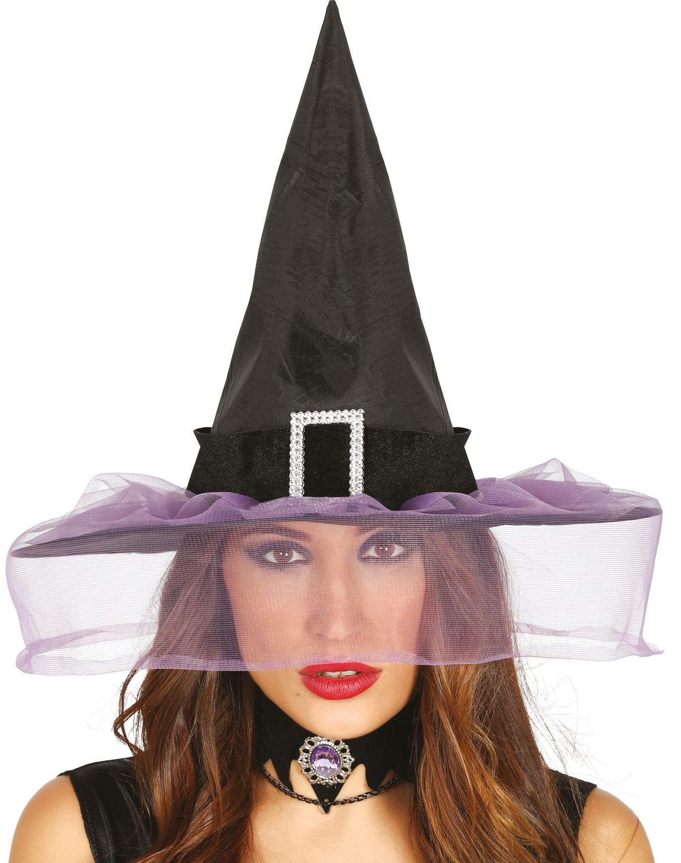 Heksenhoed met Paarse Sluier